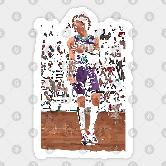 LaMelo Ball Signature Pose after 3 Sticker by Playful Creatives